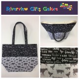 Large Tote Bag - Farm Sweet Farm - Charcoal and Animals Large Tote Bag - Farm Sweet Farm - Charcoal and Animals